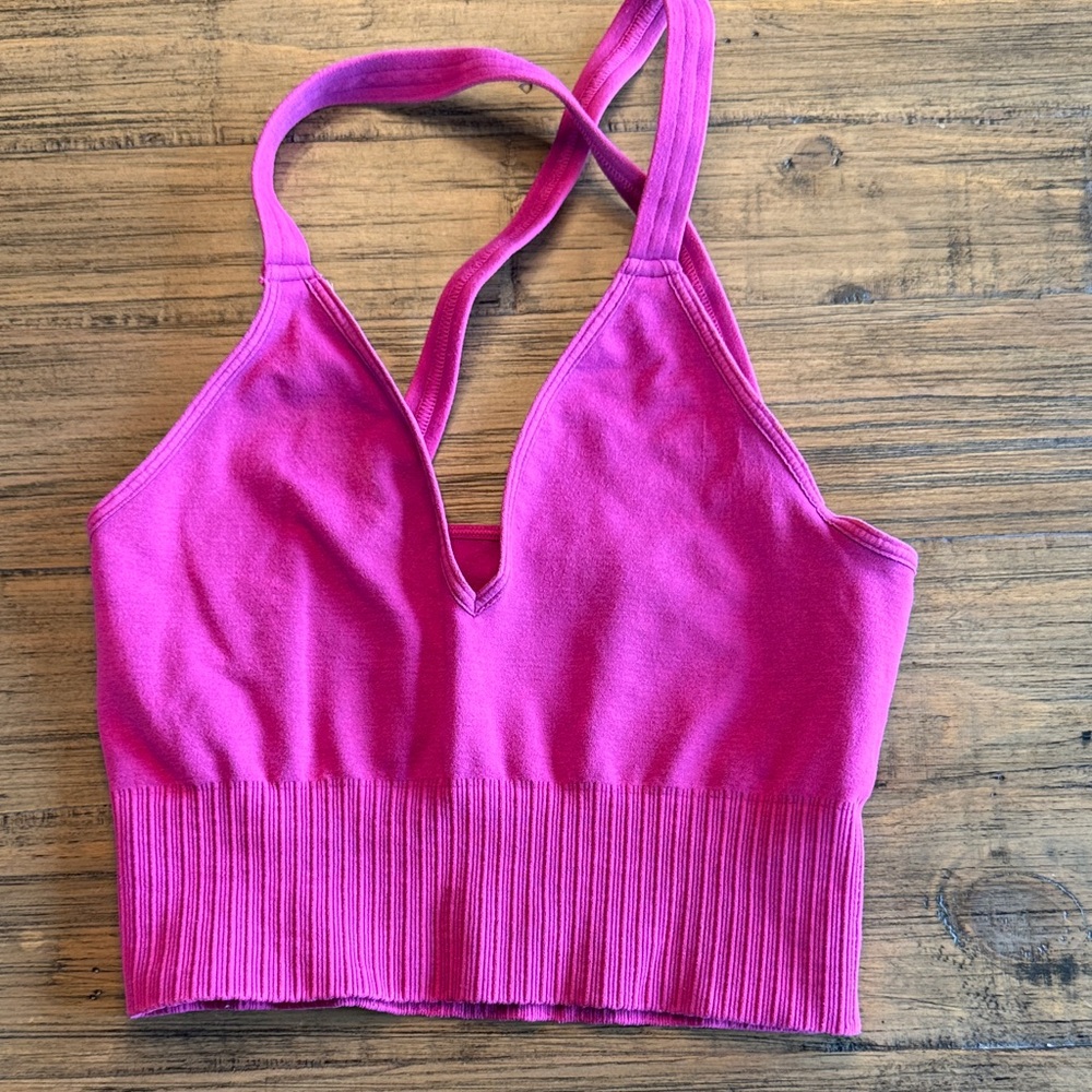 Free People Vibrant Pink Sports Bra- size XS/S